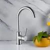 Chrome Brass One Hole Gooseneck Kitchen Mixer Bathroom Sink Faucet