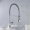 Chrome Swivel Spout Kitchen Faucet Pull Down Spray Sink Mixer
