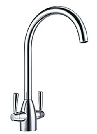 Highlife Brassware Twin Lever Sink Mixer Chrome Plated