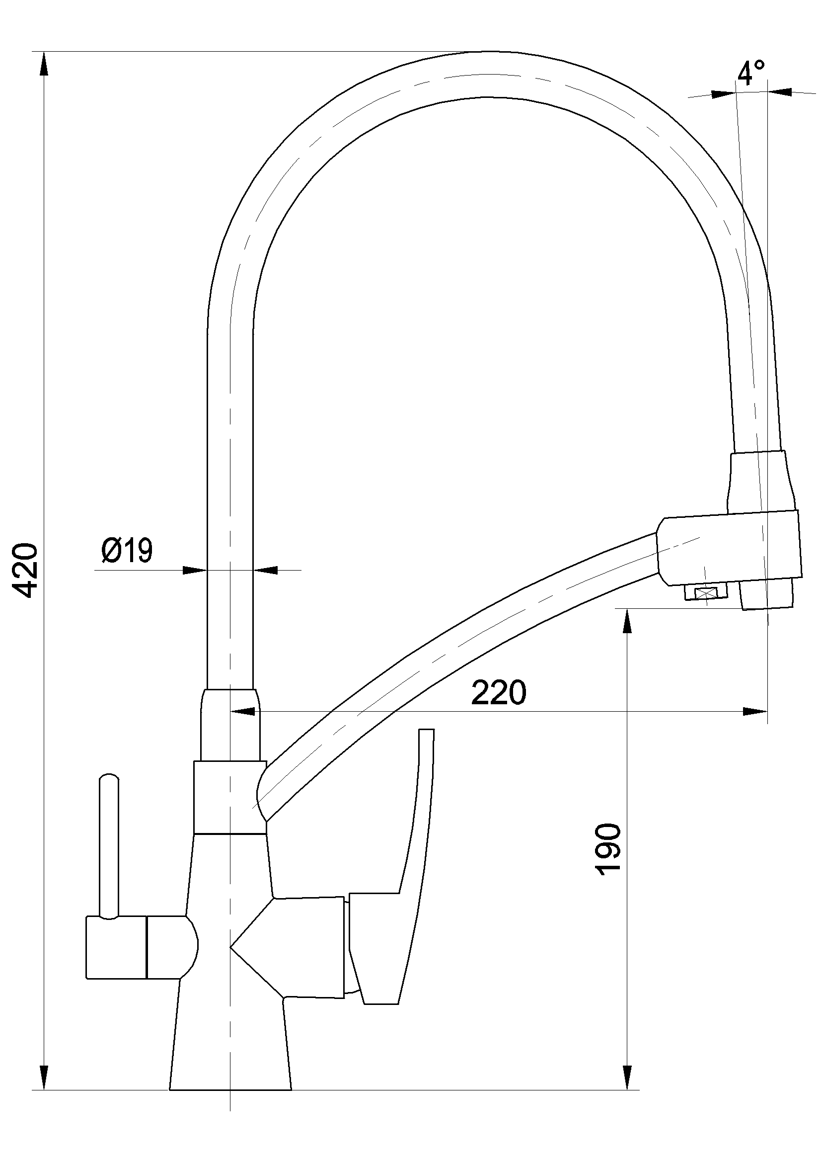 Osmosis Drinking Water Tri Flow Kitchen Faucet Pull Out 3 Way Water Filter Tap
