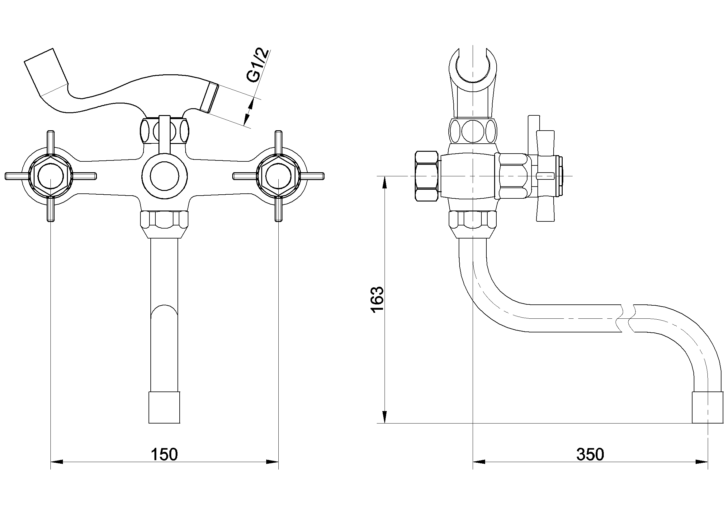 High Quality Sanitary Ware Zinc Bathroom Shower Mixer Faucet