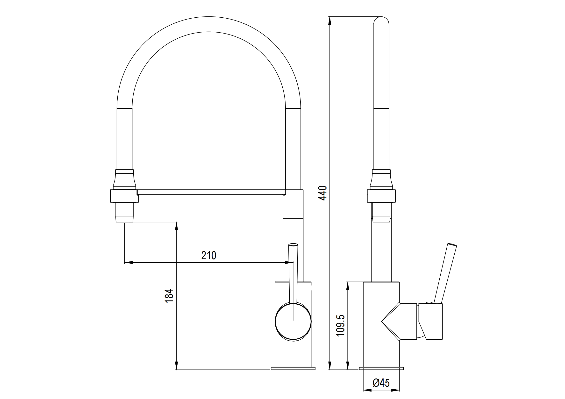 Wholesale Chinese Manufacturer Provide Brass Single Lever Silicon Pull Out Kitchen Faucet