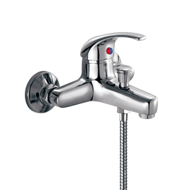 Bath Mixer Tap Single Handle Bathroom Wall Mounted Bath Shower Faucet Set