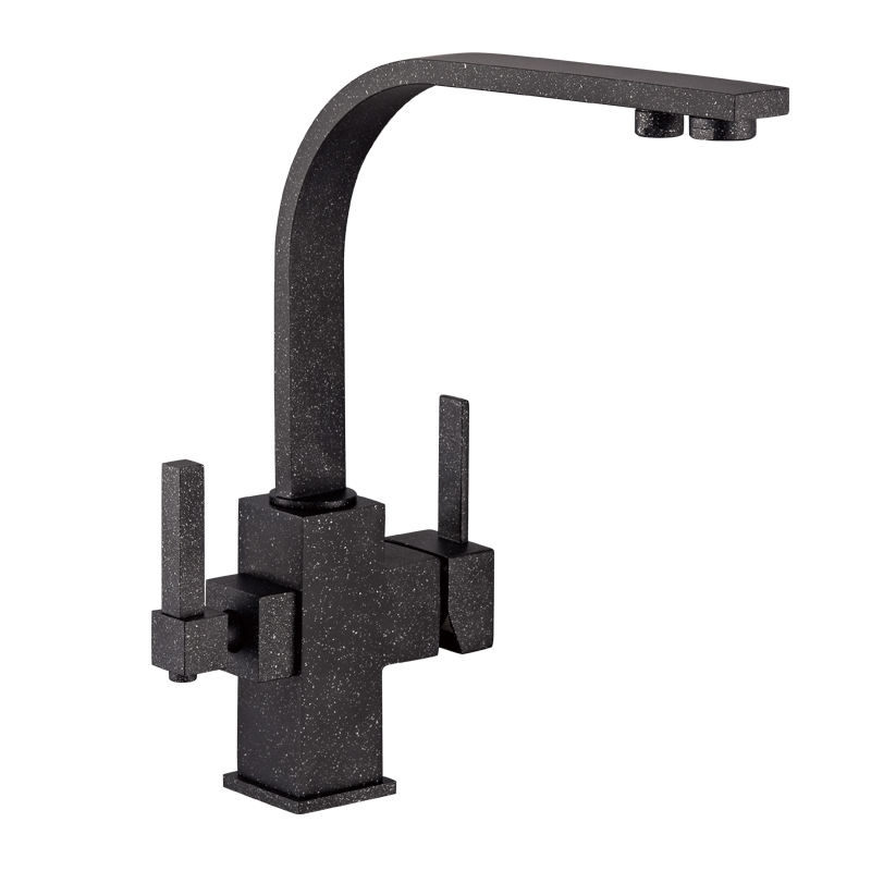 Solid Brass Deck Mounted Water Filter Tap 3 Way Sink Mixer Kitchen Faucet