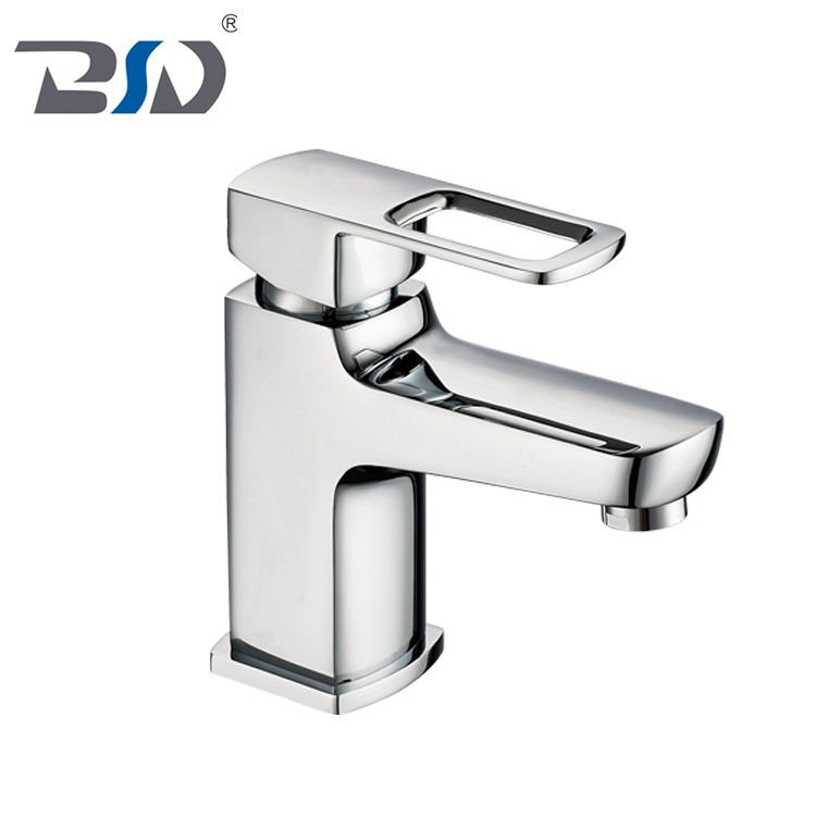 Square Single Handle Cheap Basin Mixer Brass Water Mixer Chrome Plated Basin Faucet