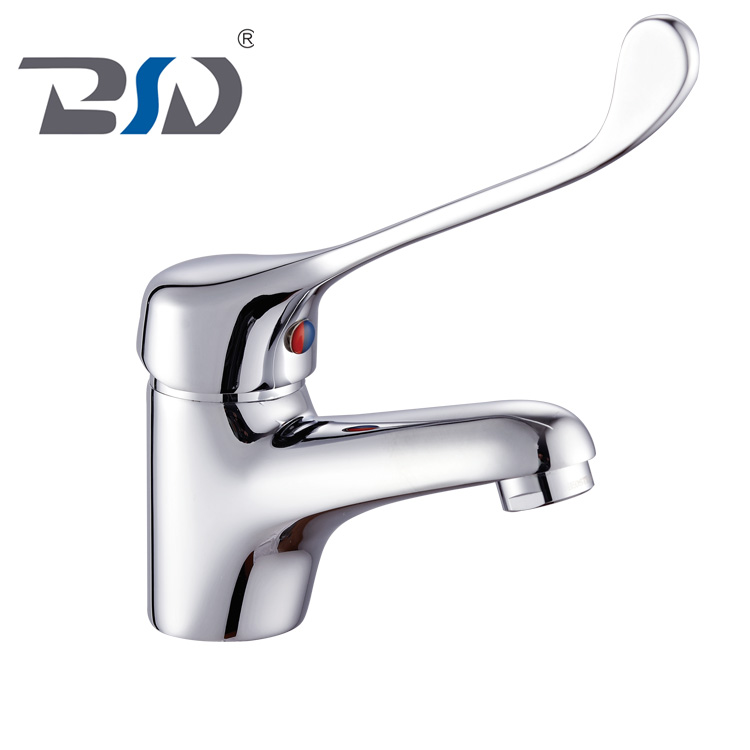 Single Hole Deck Mounted Ceramic Chrome Basin Lavatory Bathroom Faucet
