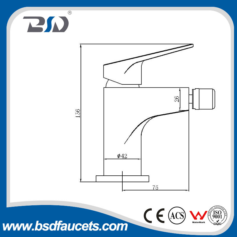 Single Handle Brass Deck Mounted Bidet Woman Bathroom Toilet Hot Cold Water Faucet
