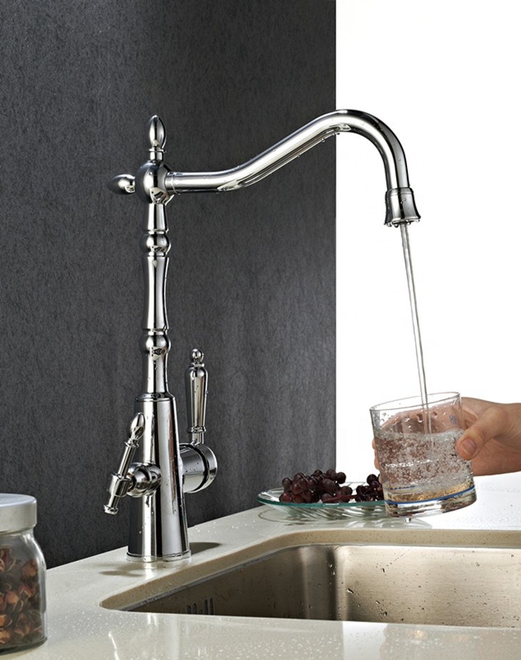 Chrome Plated Brass 3 Way Purify Drinking Water Kitchen Faucet