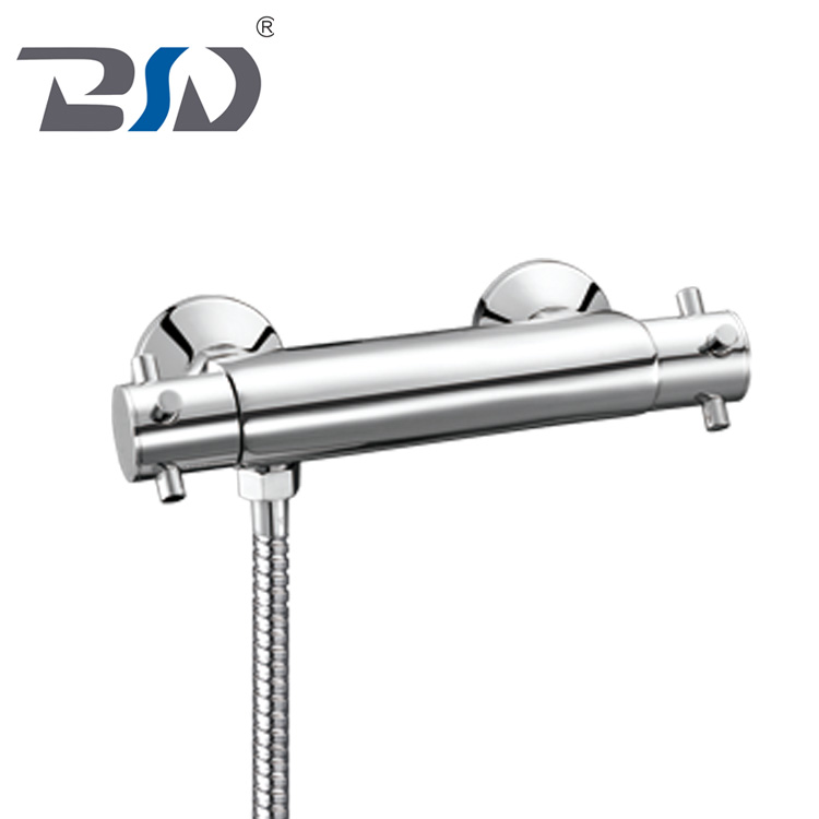 Exposed Smart Wall Mounted Temperature Control Brass  Thermostatic Bar Mixer Bathroom Shower Mixer