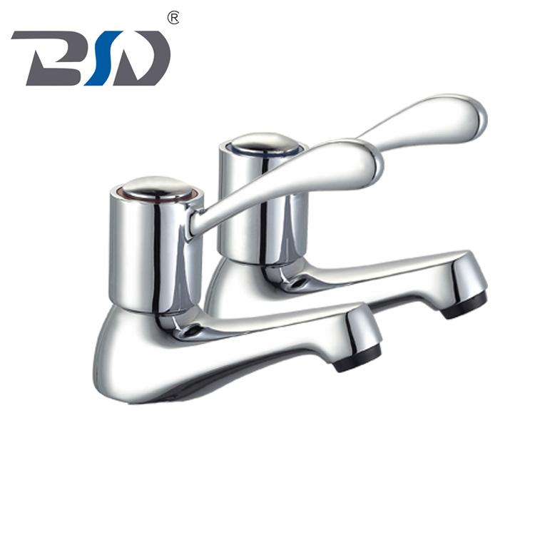 DISABLED BATHROOM LEVER BASIN/SINK/BATH TAPS 1/4 TURN CHROME 3/4" PAIR HOT & COLD SET