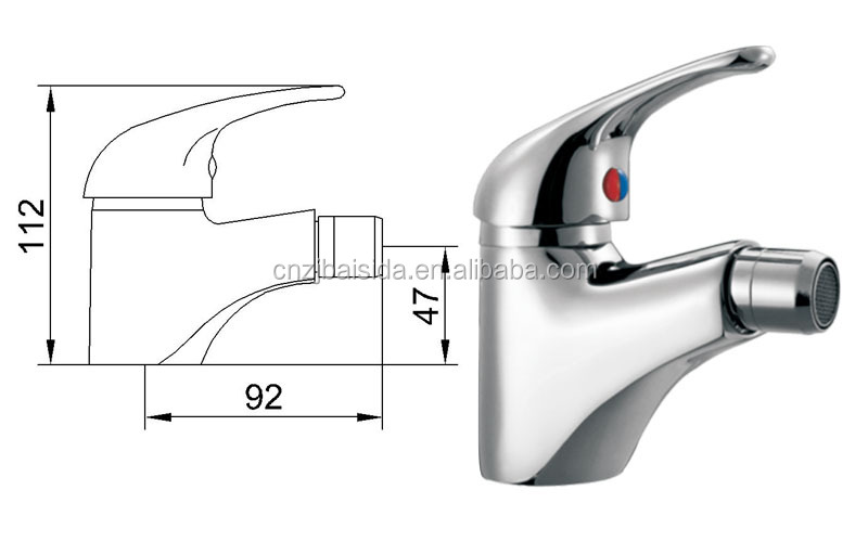 Factory Wholesale Brass Material Bathroom Bidet Faucet