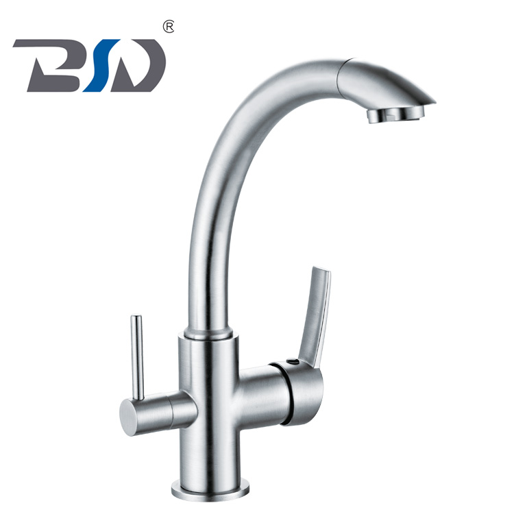 Chrome Brass Watermark 3 Way Filter Tap Kitchen Sink Water Mixer Tap Faucet