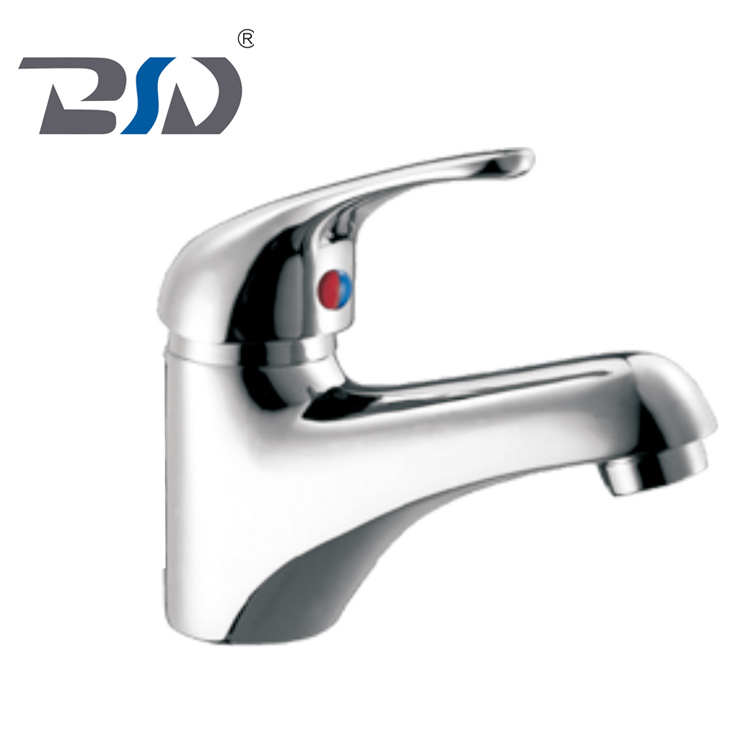 Ceramic Cartridge Wholesale Chrome Plated Deck Mounted Single Lever  Brass Water Basin Mixer Faucet
