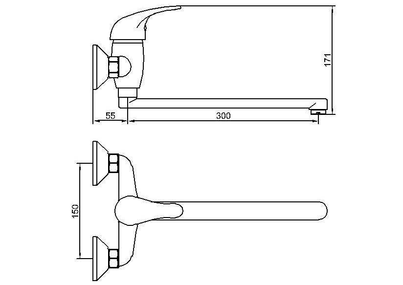 Contemporary Style Good Quality Double Handles Cheap Price Bathroom Bath Mixer