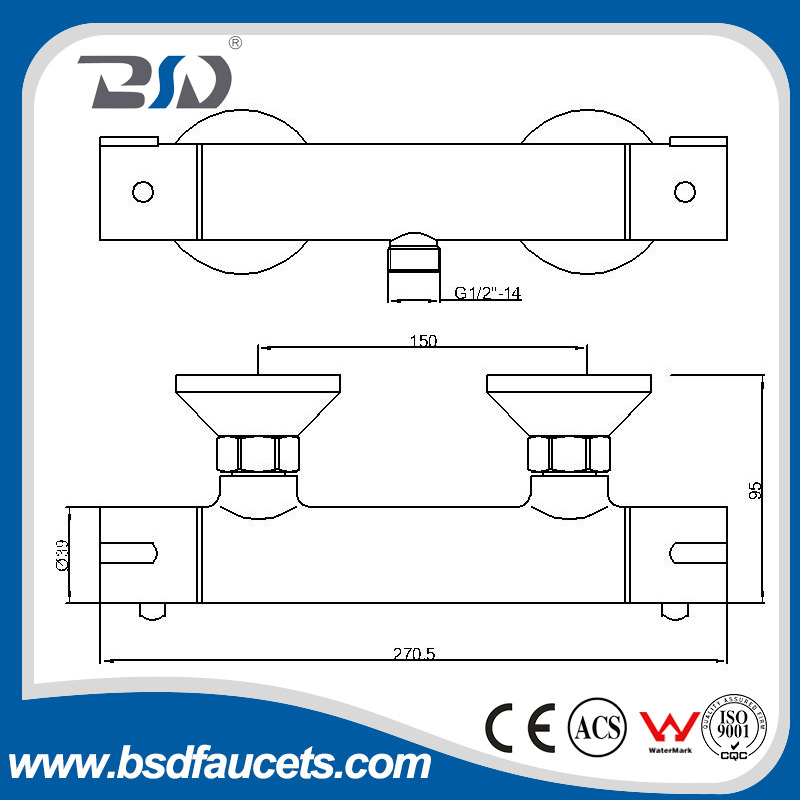 Bathroom Water Bath Automatic Temperature Control Thermostat Mixing Valve Cartridge Thermostatic Shower Mixer Faucet Set