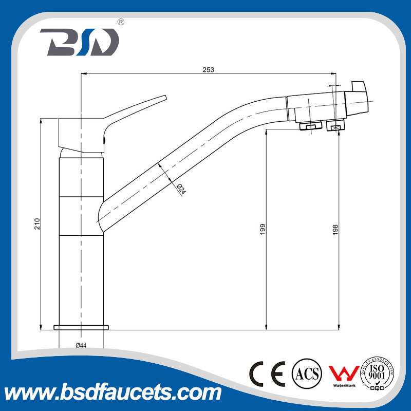 Factory Direct Sales Brass  3 Way Kitchen Sink Faucet for  Drinking Water Supply