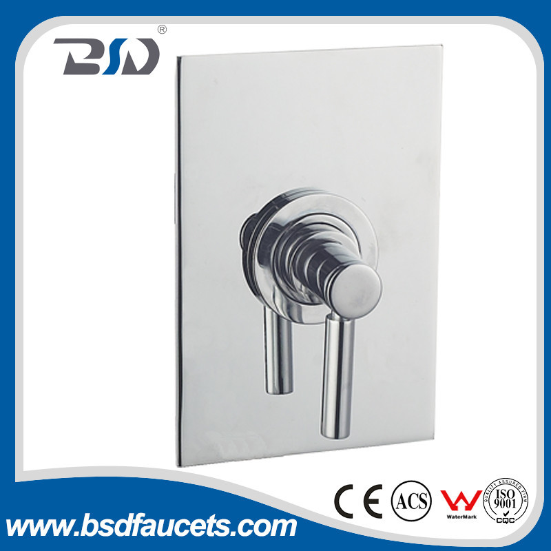 Chrome Concealed One Lever Handle 4-Port Shower Diverter Valve