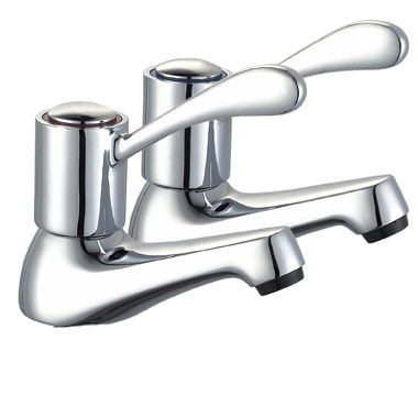 DISABLED BATHROOM LEVER BASIN/SINK/BATH TAPS 1/4 TURN CHROME 3/4