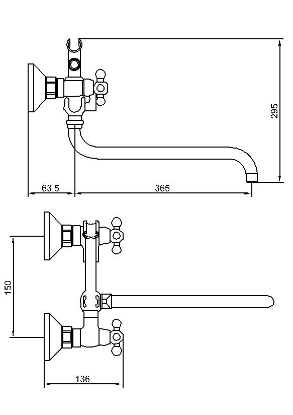Water Shower Bath Whirlpool Bathtub Mixer