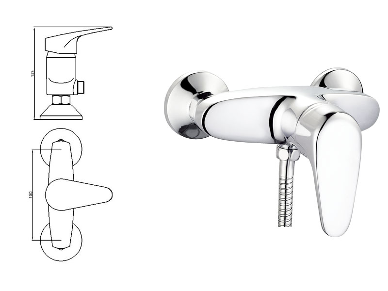 Shower Faucet Single Lever Shower Water Mixer,Modern Low Lead Brass Bath Shower Faucets