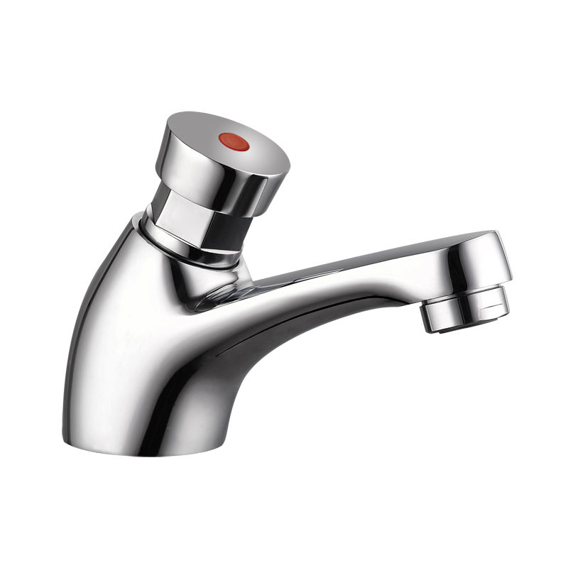 Zhjiang Manufacturer Popular Design Hot Sale Solid Brass Push Button Auto Stop Time Delay Self Closing Tap