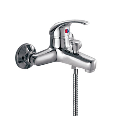 Bath Mixer Tap Single Handle Bathroom Wall Mounted Bath Shower Faucet Set