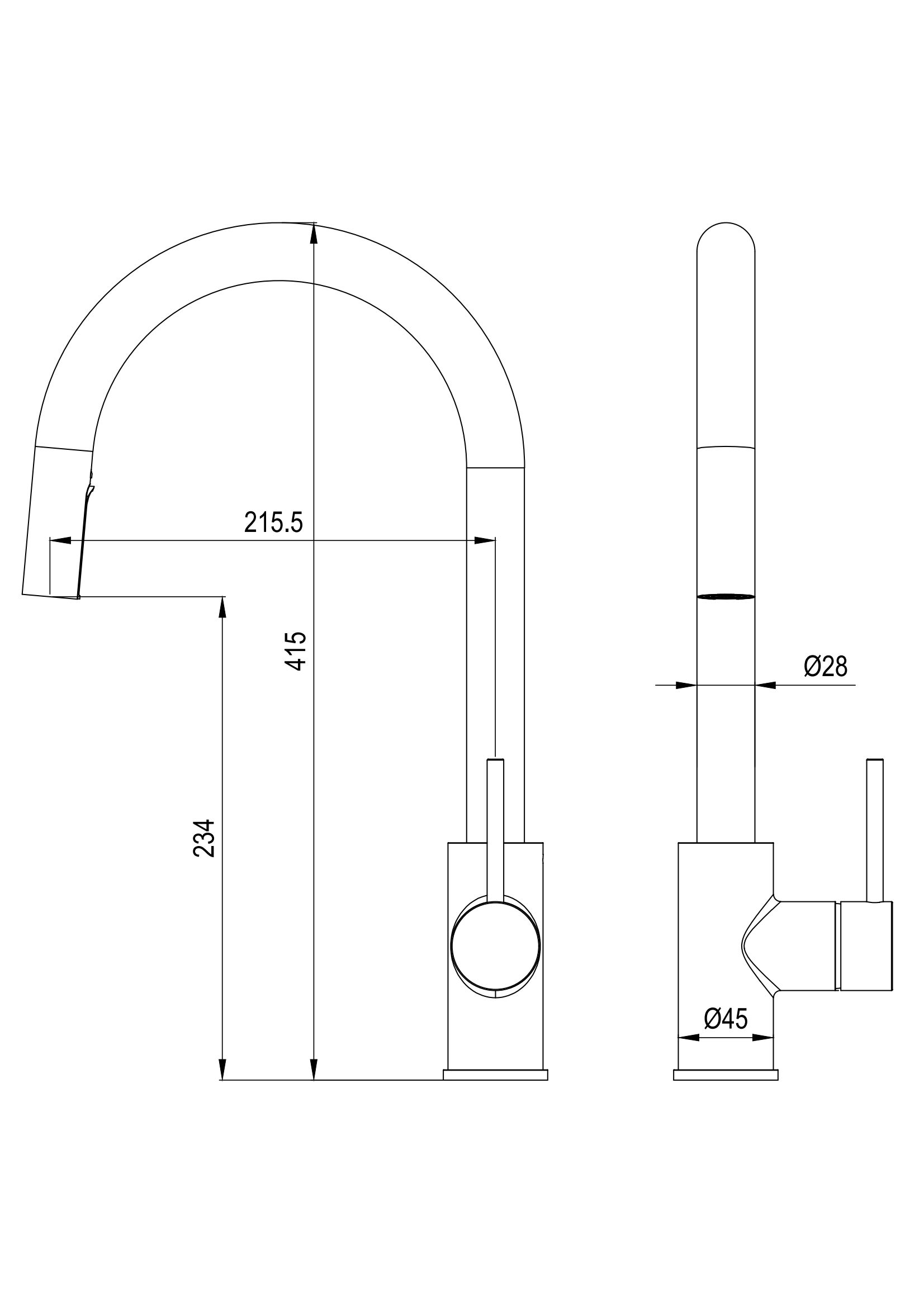 Single Lever Chrome Plated Swivel Brass Spout Ceramic Handle Sink Kitchen Faucet